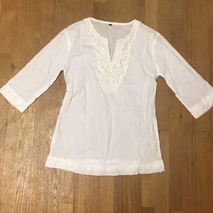 White bohemian tunic